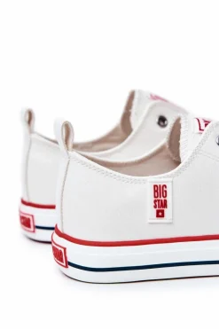 Hot Big Star Shoes Męskie Skórzane Trampki BIG STAR JJ174069 Białe Biały