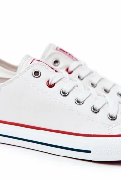 Hot Big Star Shoes Męskie Skórzane Trampki BIG STAR JJ174069 Białe Biały