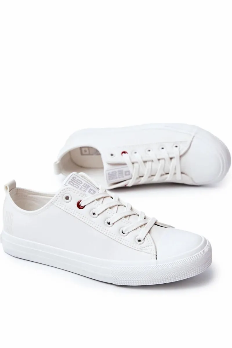 Clearance Męskie Skórzane Trampki BIG STAR JJ174006 Białe Męskie Trampki Męskie Big Star|Trampki Niskie