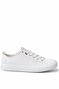 Clearance Męskie Skórzane Trampki BIG STAR JJ174006 Białe Męskie Trampki Męskie Big Star|Trampki Niskie