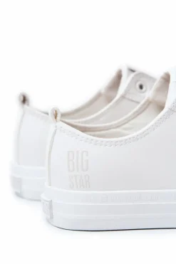 Clearance Męskie Skórzane Trampki BIG STAR JJ174006 Białe Męskie Trampki Męskie Big Star|Trampki Niskie