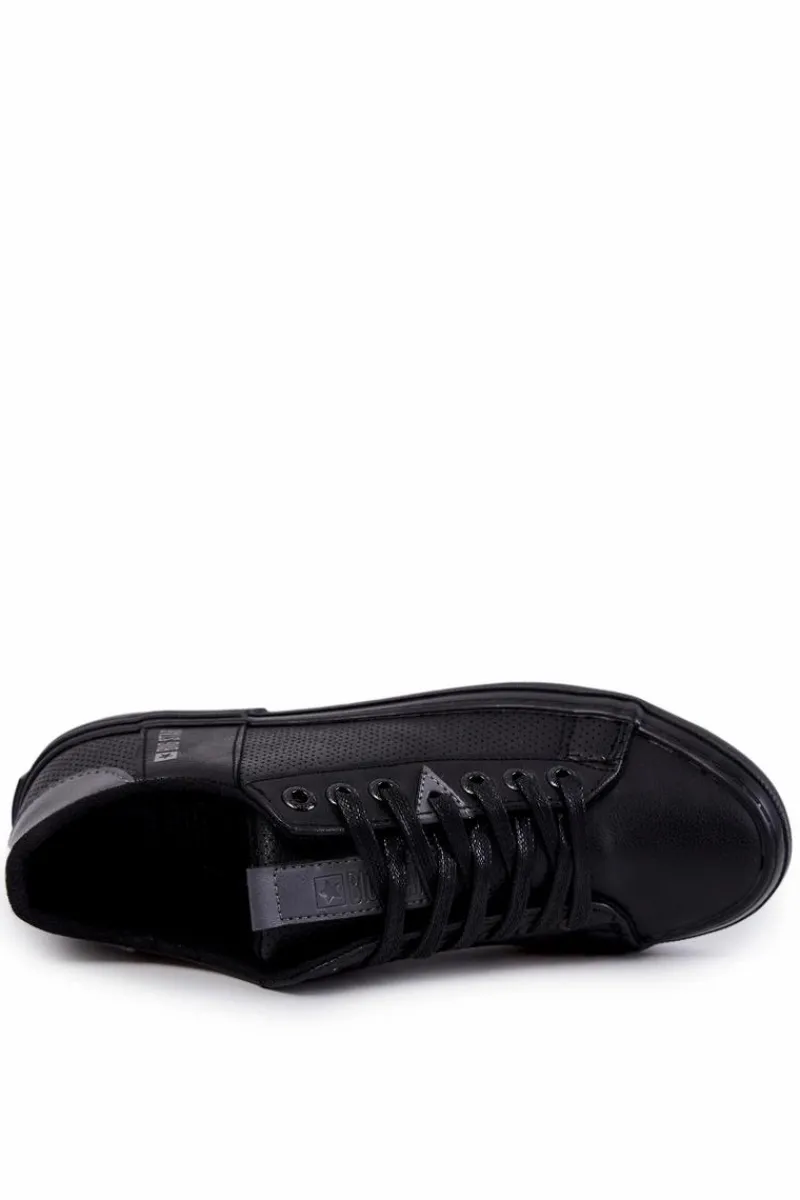 Clearance Big Star Shoes Męskie Skórzane Trampki Big Star JJ174227 Czarne