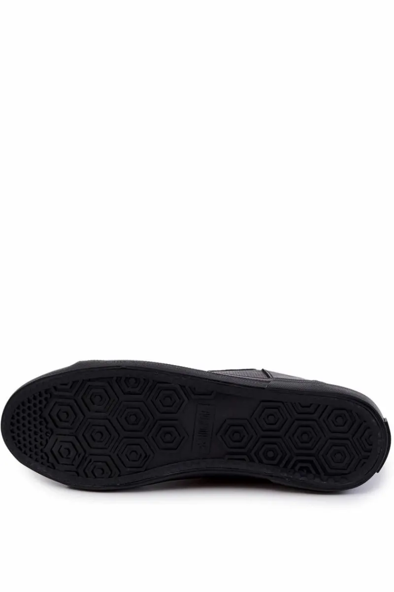 Clearance Big Star Shoes Męskie Skórzane Trampki Big Star JJ174227 Czarne