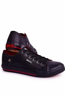 Online Big Star Shoes Męskie Skórzane Trampki BIG STAR DD174259 Czarne