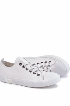 New Męskie Skórzane Trampki Big Star KK174052 Białe Męskie Trampki Męskie Big Star|Trampki Niskie