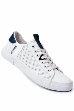 New Big Star Shoes Męskie Skórzane Trampki Big Star JJ174226 Białe