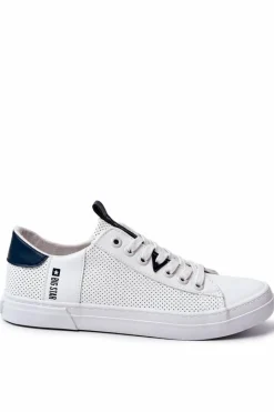 New Big Star Shoes Męskie Skórzane Trampki Big Star JJ174226 Białe