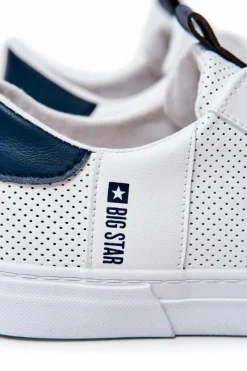 New Big Star Shoes Męskie Skórzane Trampki Big Star JJ174226 Białe