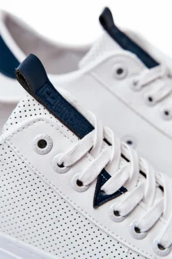 New Big Star Shoes Męskie Skórzane Trampki Big Star JJ174226 Białe