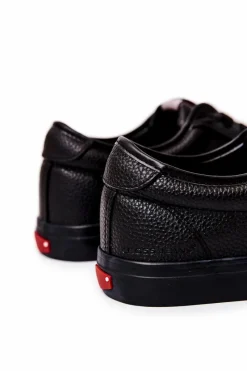 Cross Jeans Męskie Skórzane Trampki JJ1R4022C Czarne