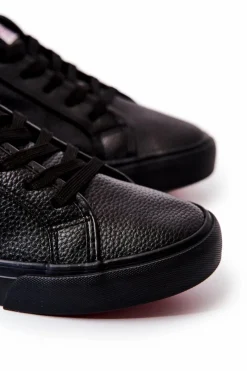 Cross Jeans Męskie Skórzane Trampki JJ1R4022C Czarne