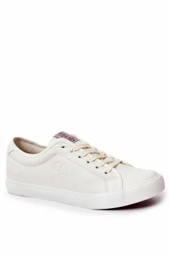 Sale Męskie Skórzane Trampki JJ1R4023C Białe Męskie Trampki Męskie Cross Jeans|Trampki Niskie