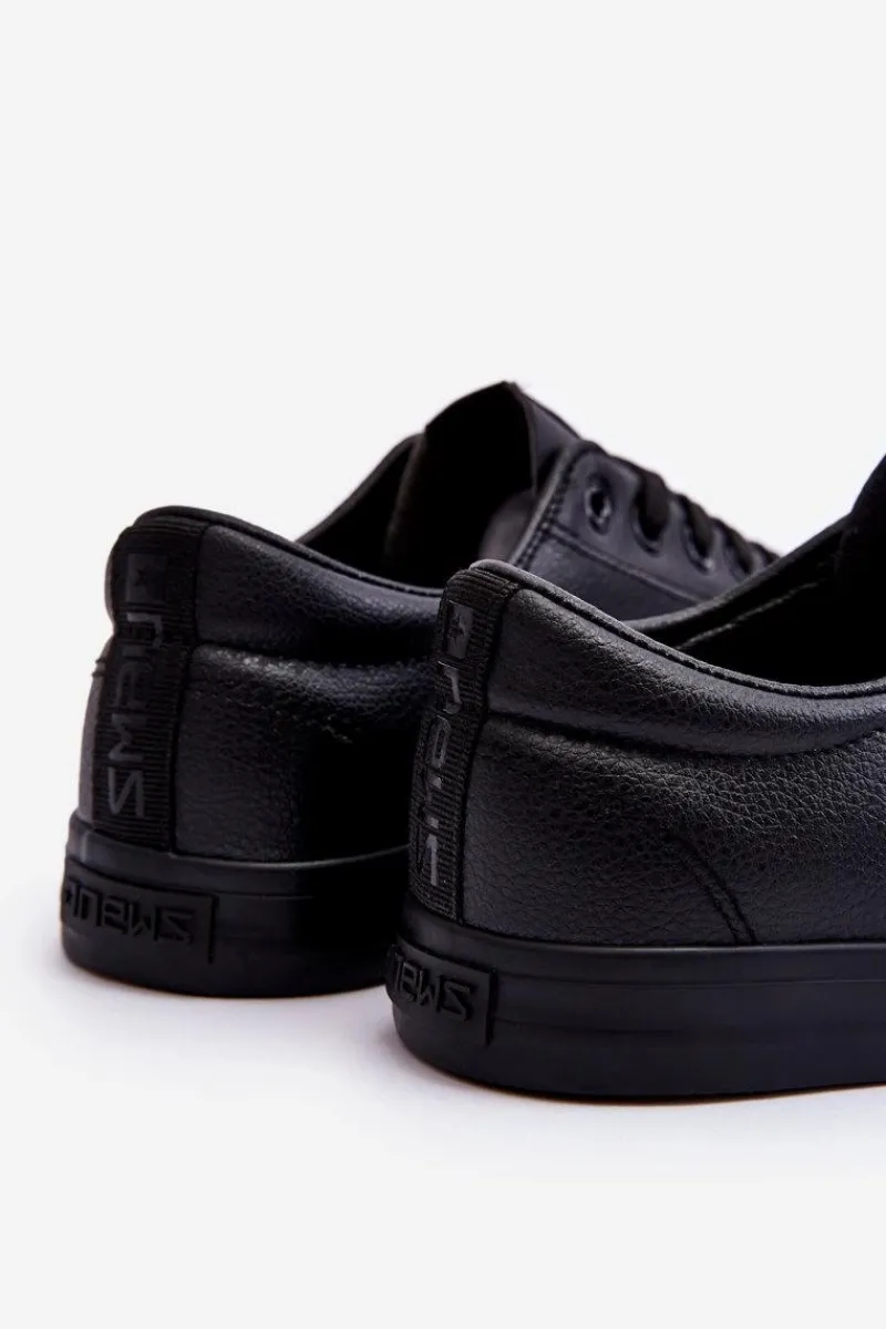 Online Evento Męskie Skórzane Wiązane Klasyczne Trampki Czarne Hank