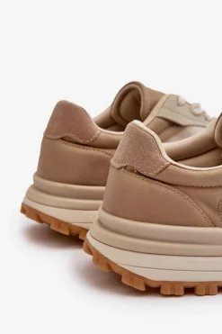 Clearance Big Star Shoes Męskie Sneakersy Big Star NN174067 Memory Foam System Beżowe Beżowy