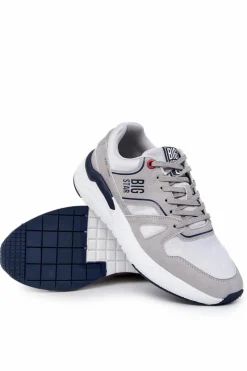 Hot Męskie Sneakersy Big Star JJ174276 Szare Męskie Obuwie Sportowe Męskie