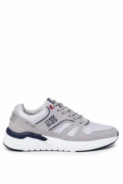 Hot Męskie Sneakersy Big Star JJ174276 Szare Męskie Obuwie Sportowe Męskie