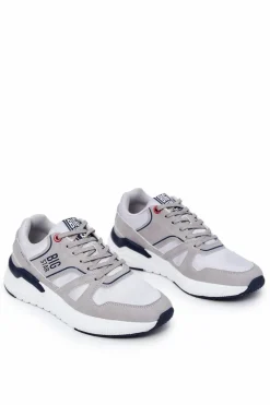 Hot Męskie Sneakersy Big Star JJ174276 Szare Męskie Obuwie Sportowe Męskie