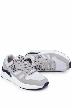 Hot Męskie Sneakersy Big Star JJ174276 Szare Męskie Obuwie Sportowe Męskie