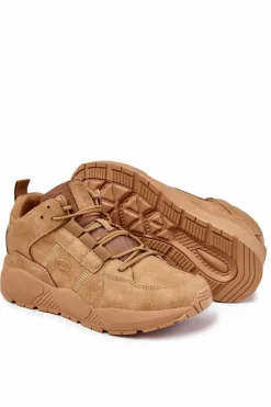 Best Męskie Sneakersy Buty Sportowe Big Star KK174248 Camel Męskie Obuwie Sportowe Męskie