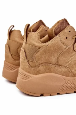 Best Męskie Sneakersy Buty Sportowe Big Star KK174248 Camel Męskie Obuwie Sportowe Męskie