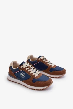 Online Lee Cooper Męskie Sneakersy Buty Sportowe LCW-24-03-2334 Brązowe