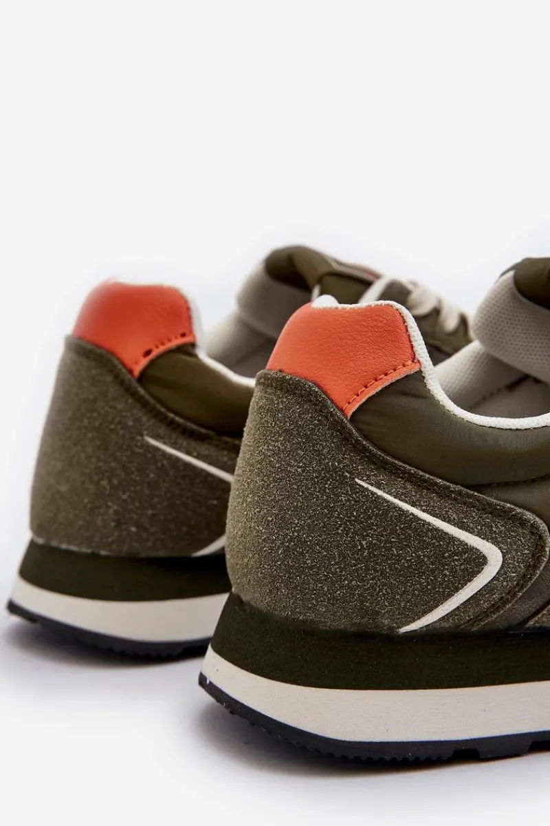 Obuwie Sportowe Męskie>INBLU Męskie Sneakersy IU000005 Ciemnozielone