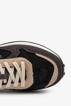 Clearance Męskie Sneakersy Memory Foam System Big Star NN174357 Czarne Męskie Obuwie Sportowe Męskie