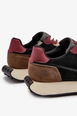 Clearance Męskie Sneakersy Memory Foam System Big Star NN174357 Czarne Męskie Obuwie Sportowe Męskie