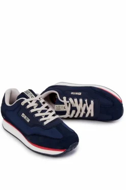 Online Męskie Sneakersy Memory Foam Big Star JJ174296 Granatowe Męskie Obuwie Sportowe Męskie