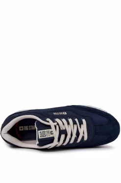 Online Męskie Sneakersy Memory Foam Big Star JJ174296 Granatowe Męskie Obuwie Sportowe Męskie