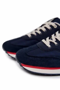 Online Męskie Sneakersy Memory Foam Big Star JJ174296 Granatowe Męskie Obuwie Sportowe Męskie