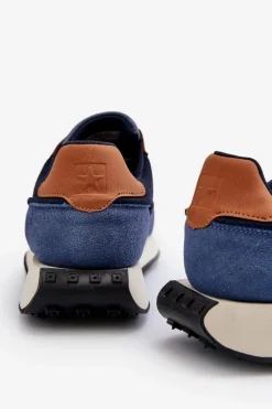 New Big Star Shoes Męskie Sneakersy Memory Foam System Big Star NN174356 Granatowe Niebieski