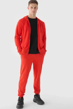 Sale Męskie Spodnie Dresowe Joggery WMM00TTROM0942-60S Czerwone Męskie Spodnie Męskie|Odzież 4F