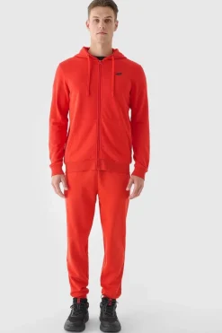 Sale Męskie Spodnie Dresowe Joggery WMM00TTROM0942-60S Czerwone Męskie Spodnie Męskie|Odzież 4F