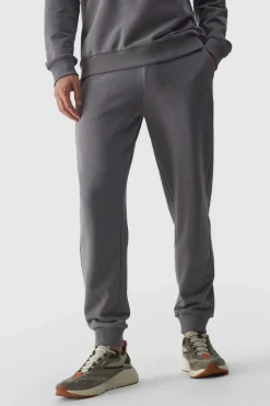 Online Męskie Spodnie Dresowe Joggery WMM00TTROM0942-25S Szare Męskie Spodnie Męskie|Odzież 4F