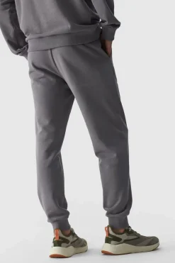 Online Męskie Spodnie Dresowe Joggery WMM00TTROM0942-25S Szare Męskie Spodnie Męskie|Odzież 4F