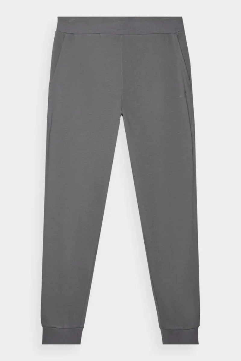 Online Męskie Spodnie Dresowe Joggery WMM00TTROM0942-25S Szare Męskie Spodnie Męskie|Odzież 4F