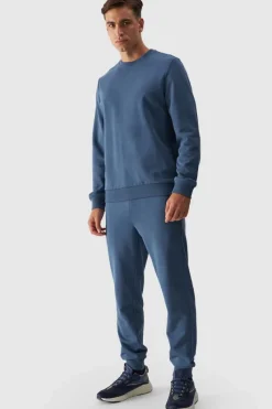 New Męskie Spodnie Dresowe Joggery WMM00TTROM0942-32S Niebieskie Męskie Spodnie Męskie|Odzież 4F