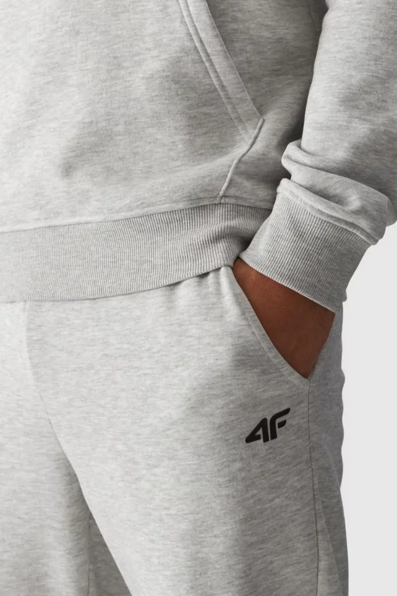 Spodnie Męskie|Odzież 4F>4F Męskie Spodnie Dresowe Joggery WMM00TTROM0942-27M Szary Melanż