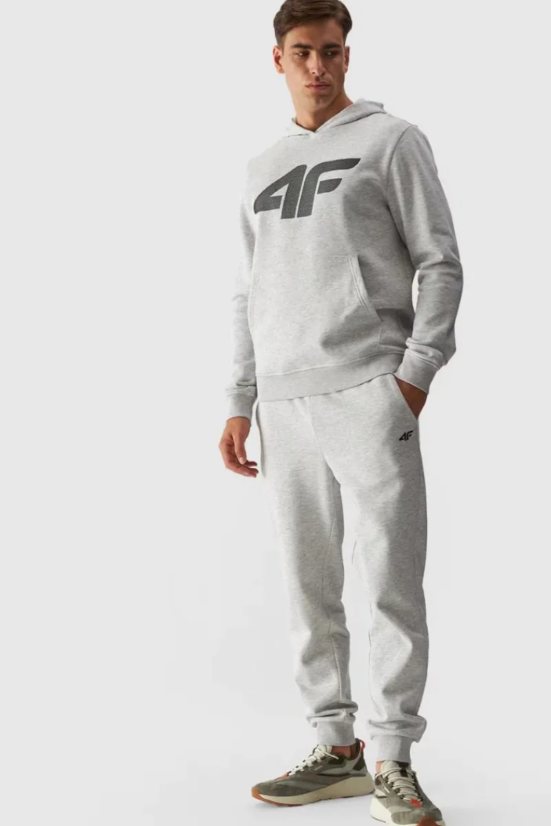 Spodnie Męskie|Odzież 4F>4F Męskie Spodnie Dresowe Joggery WMM00TTROM0942-27M Szary Melanż