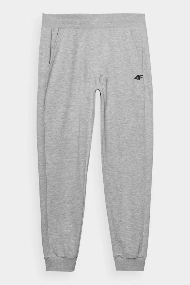 Spodnie Męskie|Odzież 4F>4F Męskie Spodnie Dresowe Joggery WMM00TTROM0942-27M Szary Melanż