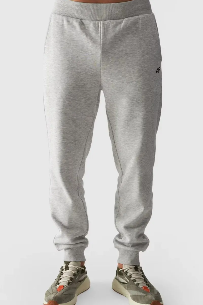 Spodnie Męskie|Odzież 4F>4F Męskie Spodnie Dresowe Joggery WMM00TTROM0942-27M Szary Melanż