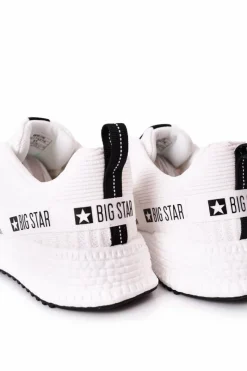 Sale Męskie Sportowe Buty Big Star HH174270 Białe Męskie Trampki Męskie Big Star|Obuwie Sportowe Męskie