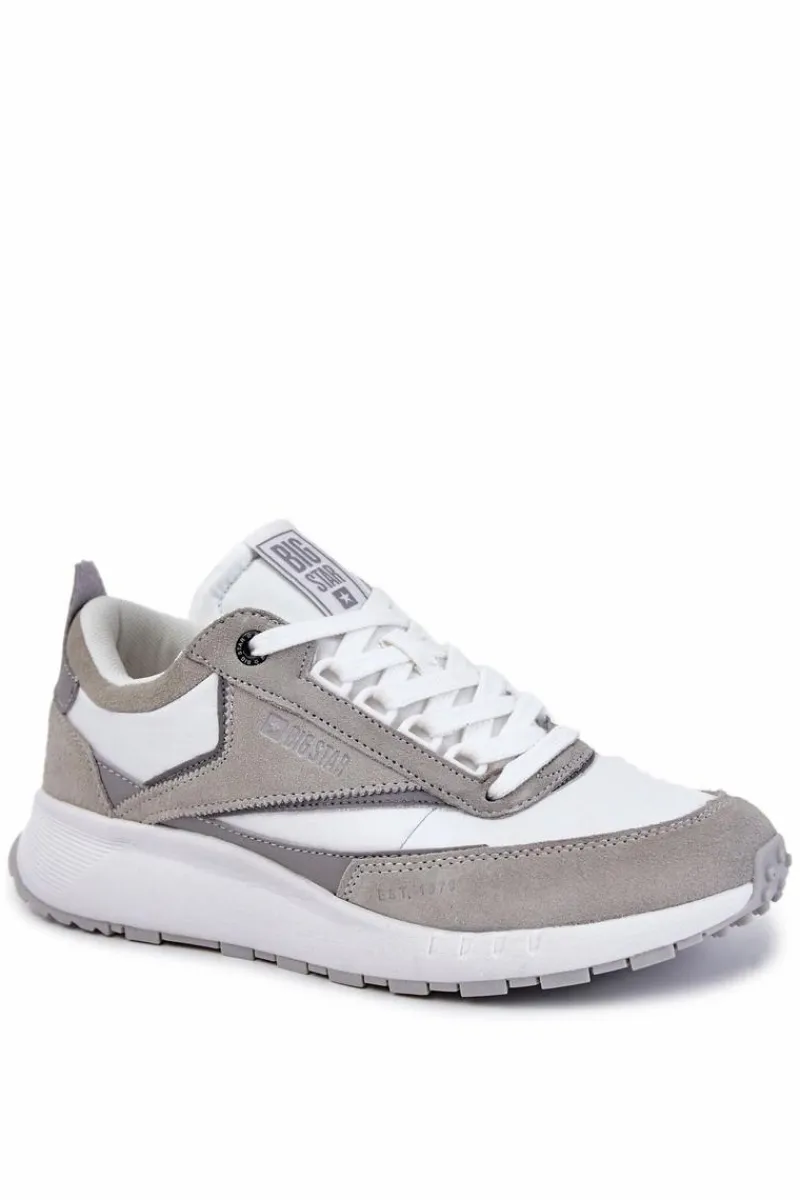 Online Big Star Shoes Męskie Sportowe Buty Big Star KK174021 Biało-Szare