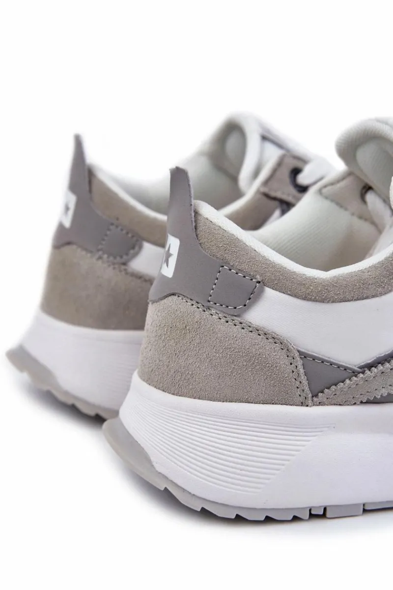 Online Big Star Shoes Męskie Sportowe Buty Big Star KK174021 Biało-Szare