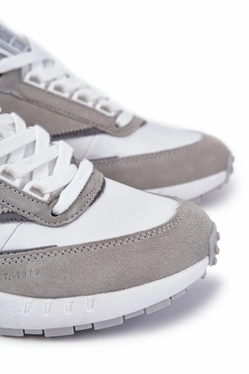 Online Big Star Shoes Męskie Sportowe Buty Big Star KK174021 Biało-Szare