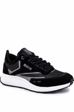 Clearance Męskie Sportowe Buty Big Star KK174024 Czarne Męskie Obuwie Sportowe Męskie