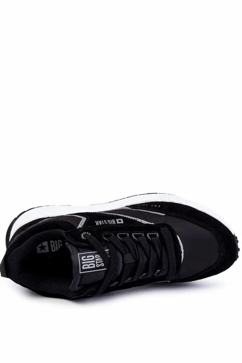 Clearance Męskie Sportowe Buty Big Star KK174024 Czarne Męskie Obuwie Sportowe Męskie