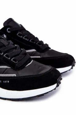 Clearance Męskie Sportowe Buty Big Star KK174024 Czarne Męskie Obuwie Sportowe Męskie