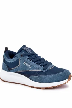 Sale Męskie Sportowe Buty Big Star KK174022 Granatowe Męskie Obuwie Sportowe Męskie